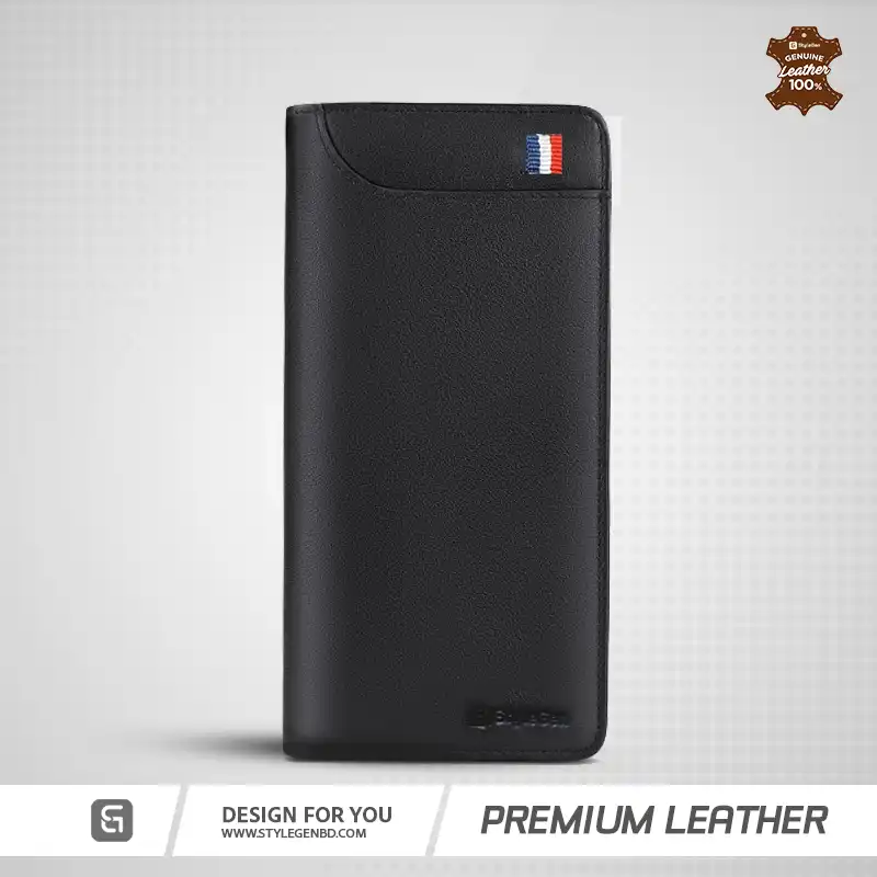 Stylish-Carry-Long-Black-Wallet-SG-11 Stylish Carry Long Black Wallet (SG-11) - Image 1